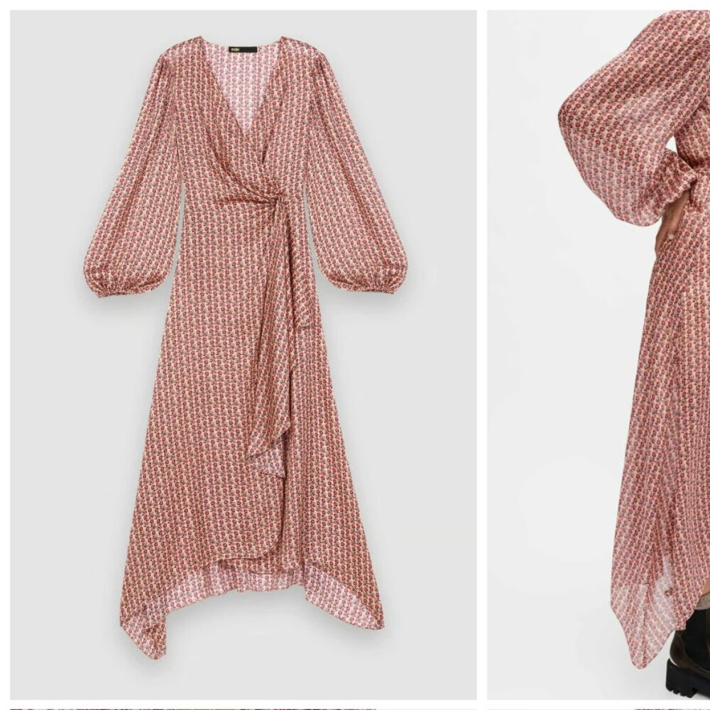 MAJE Floral Wrap Ddress